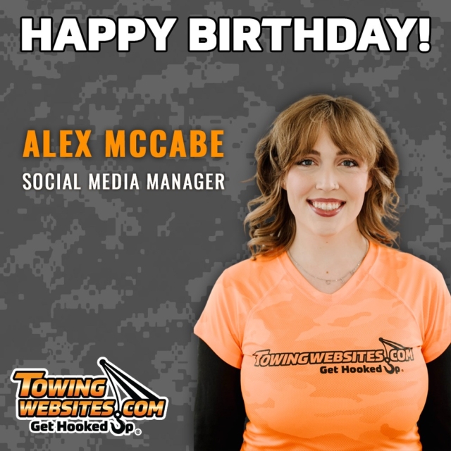 Happy Birthday to our fantastic Social Media Manager, Alex! 🎉🧡 

Each day, Alex works alongside our Social Media Team to help our Members build a strong online presence and connect with customers in need of support.

Thank you Alex for everything you do to support our Members and the TowingWebsites.com team!