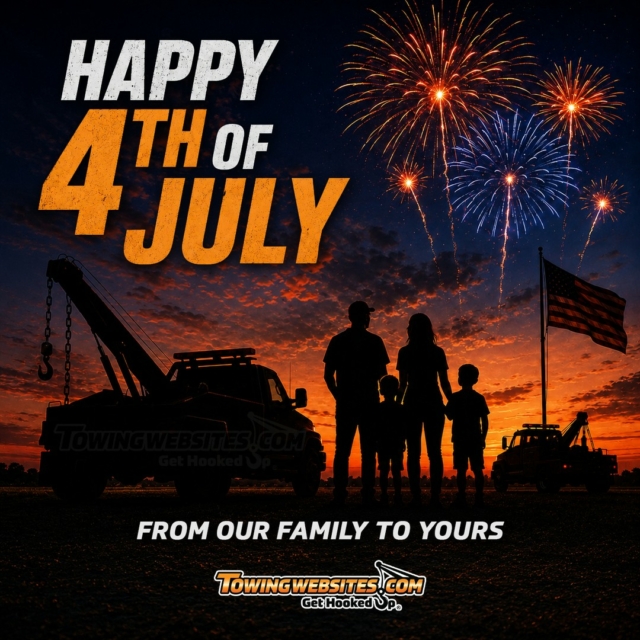 This Independence Day, we’re proud to recognize the hardworking men and women in the towing industry and across all trades who keep America moving every day.

Today, we celebrate 250 years of freedom and the generations of families who helped build, serve, and strengthen this country.

Wishing everyone a safe and happy 4th of July, from our family to yours. 🇺🇸

#FourthOfJuly #IndependenceDay #America250 #Towing #GetHookedUp